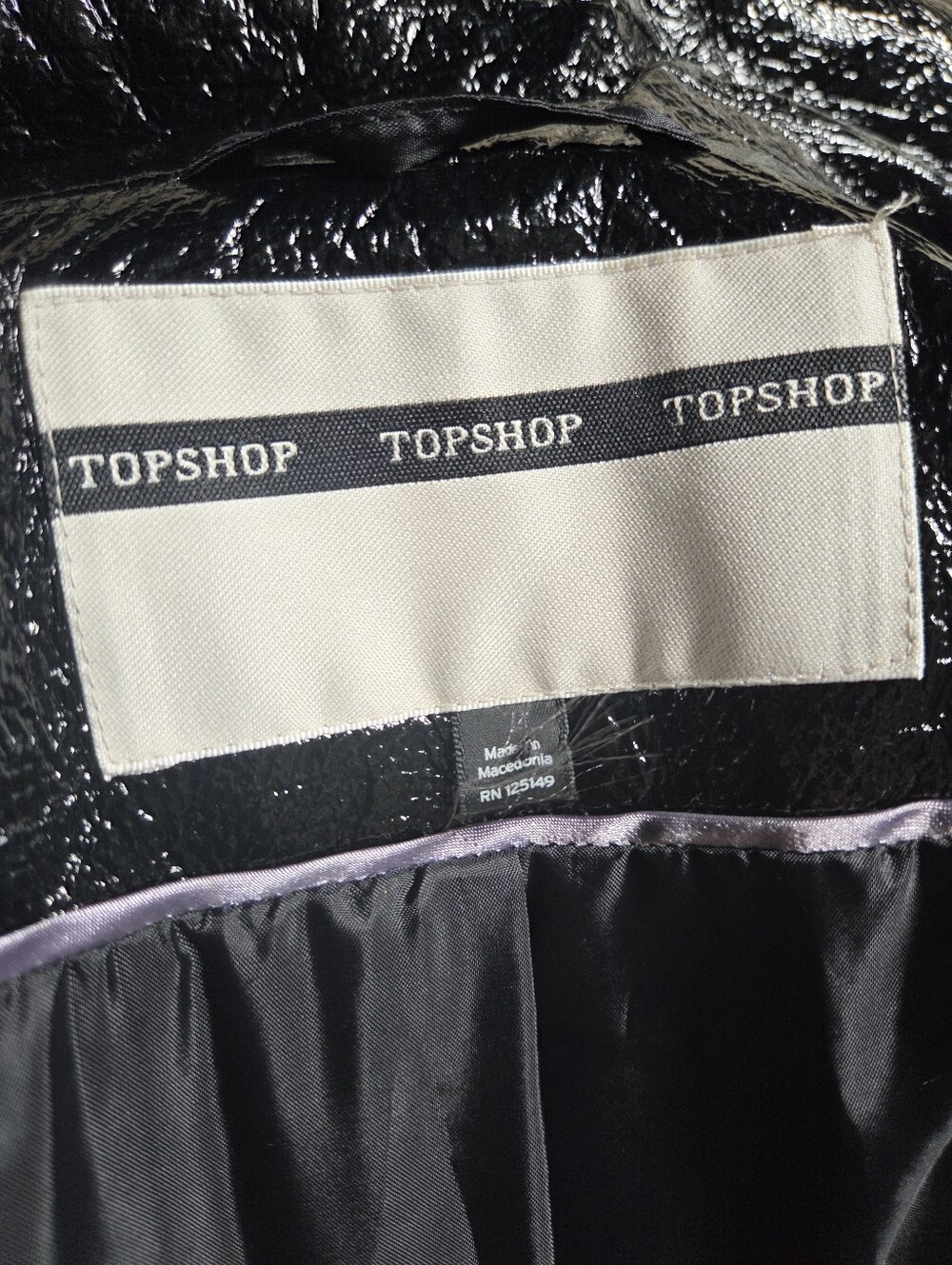 Topshop Faux Leather Trench - Picture 9 of 10